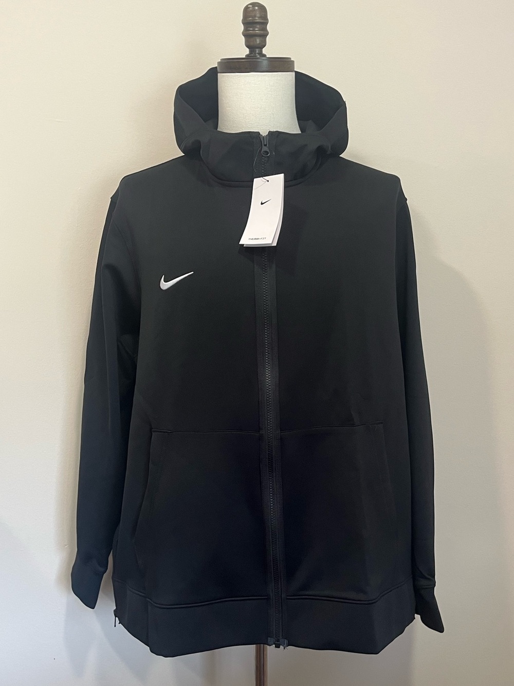 NWT $135 Nike Men's Therma Fit Showtime Full-Zip Hoodie XXL Black